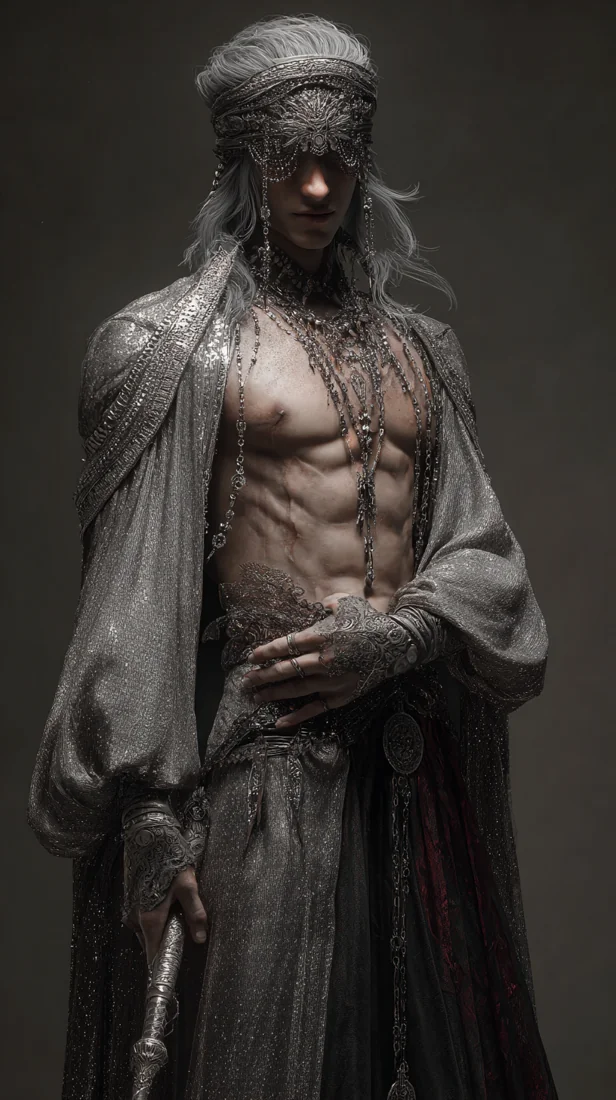 雕塑质感的男性人物